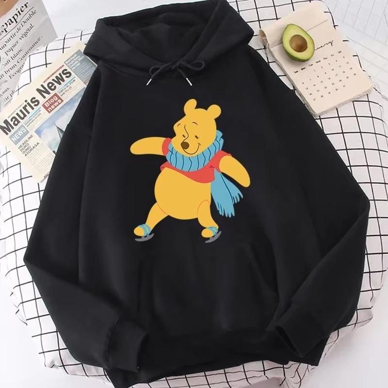 Kawaii Winnie Pooh Bear Printed Hoodie Fashion Autumn Men and Women Casual Long Sleeve Streetwear Sweater Harajuku Pullover Top