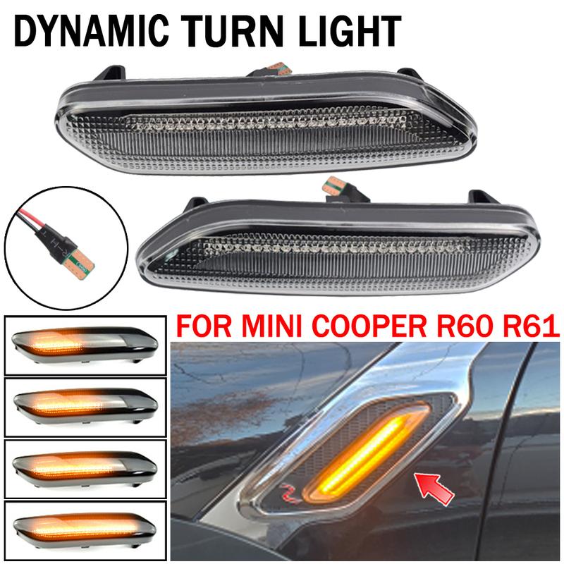 Für BMW MINI COOPER R60 R61 COUNTRYMAN PACEMAN Dynamische Scroll Blinker LED Seitenmarkierungsleuchte Blinker Kotflügelleuchten