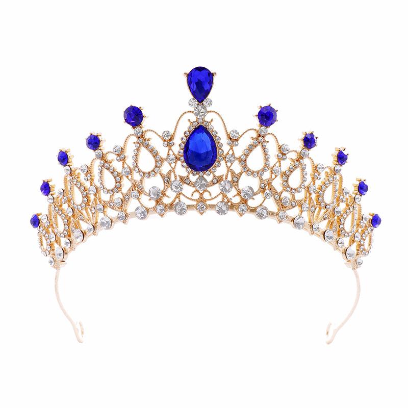 Luxury Rhinestone Tiara Wedding Headband Bridal Crown Necklace Earrings Set for Women Party Valentine s Day Gift