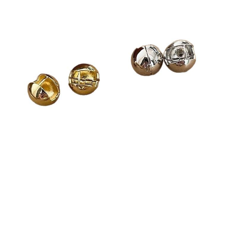 Geometrische Minimalistische Retro Damen Runde Kugel Ohrklemmen - Trendige Nischendesign Ohrringe