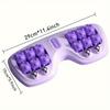 1pc Foot Massager with 4-Row Rolling Balls for Acupressure, Reflexology & Plantar -Portable Purple Foot Roller, Foot Massager Machine