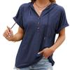 Summer New Solid Color Plus Size Casual T-shirt Women with Hooded Buttons Loose Short Sleeve T Shirt Women Fashion Elegant Lady Tee Tops  24297