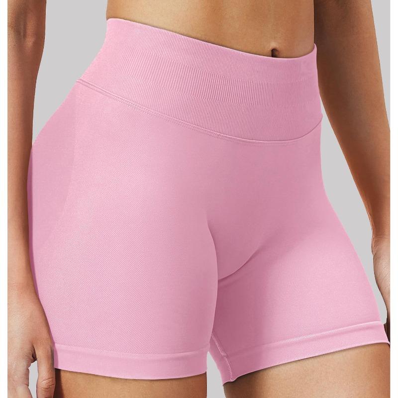 Women's High-Waisted Yoga Shorts Quick-Dry Seamless Workout Running Fitness Elastic Butt-Lifting Stretchy Gym Activewear All-Season Sports Apparel