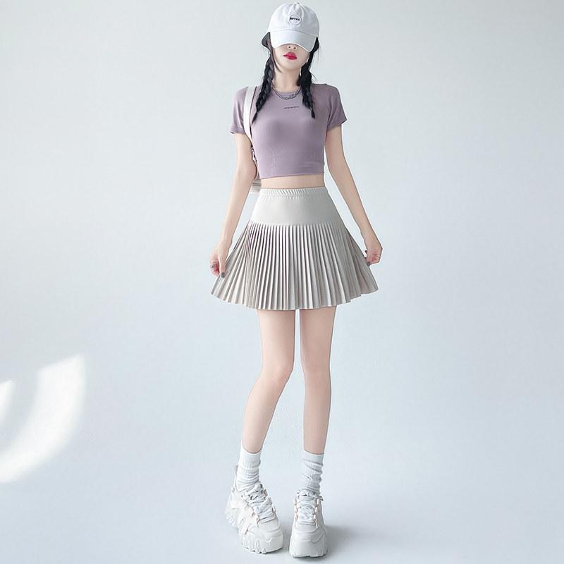 Women's High-Waist A-Line Accordion Pleated Skirt - 2026 Summer Fairy Style, Slimming & Versatile Short Skirt