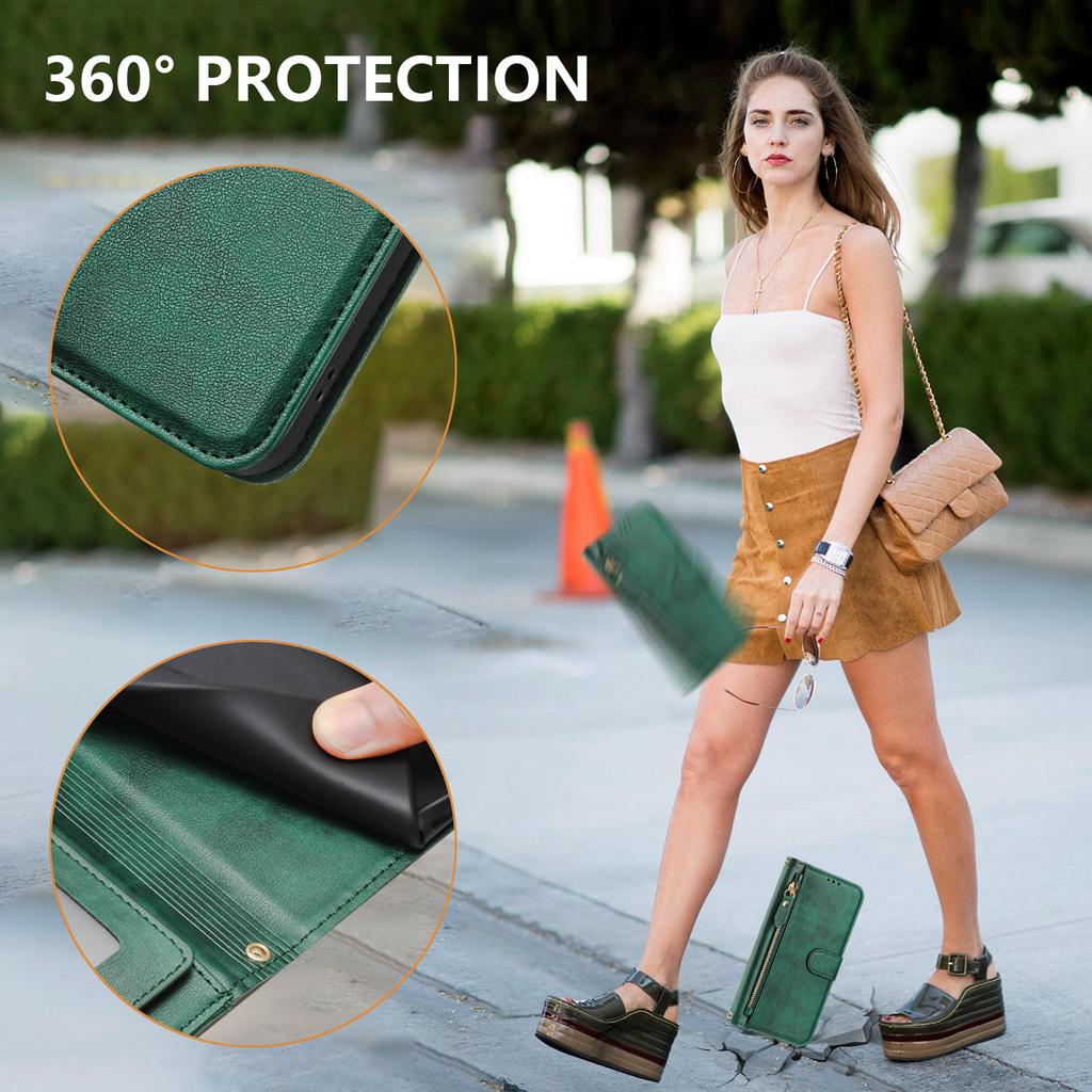 For Xiaomi 15T Case Zipper Pocket Multiple Card Slots Leather Phone Cover