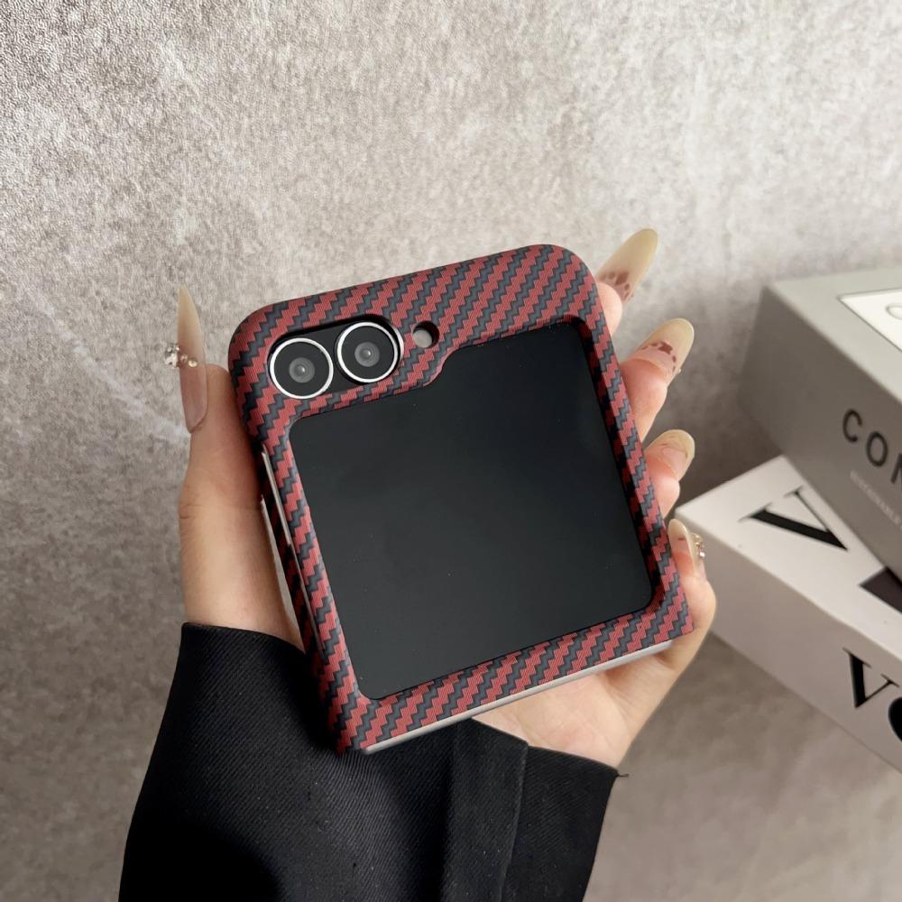 For Magsafe Carbon Fiber Phone Case for Samsung Galaxy Z Flip 7 FE 6 5 4 3 Magnetic Wireless Charging Slim Protective Cover