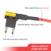 Standard/Mini/Low Profile Mini-Blade-Sicherungshalter, 12 V, Doppelsteckplatz-Abzweigadapter, Add-a-Circuit für Auto, Auto, LKW, Boot, Auto, Wohnmobil