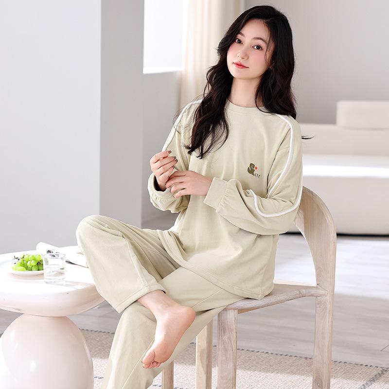 Island Fleece Pajamas Women'S Autumn And Winter Fleece Thickened Warm Coral Fleece Casual Loungewear Set