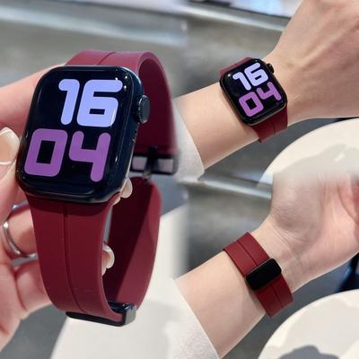 Applewatch10 Silikonowy Pasek iwatch9 Apple S8/7/6/5 Pasek z Magnetyczną Klamrą Ultra2