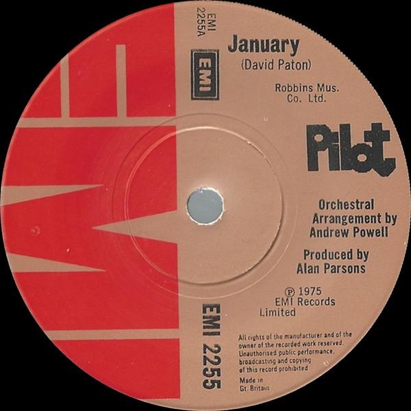 7inch Record PILOT - January EMI2255 EMI 1975 UK Rock Used