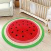 Vibrant Watermelon Pattern Print Round Area Rug for Bathroom, Playroom, Bedroom and Living Room Decor