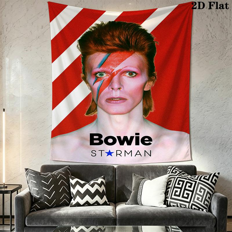 David Bowie Ziggy Stardust Concert Poster Tapestry Wallmounted Background Cloth Atmospheric Background Cloth Wall Decoration