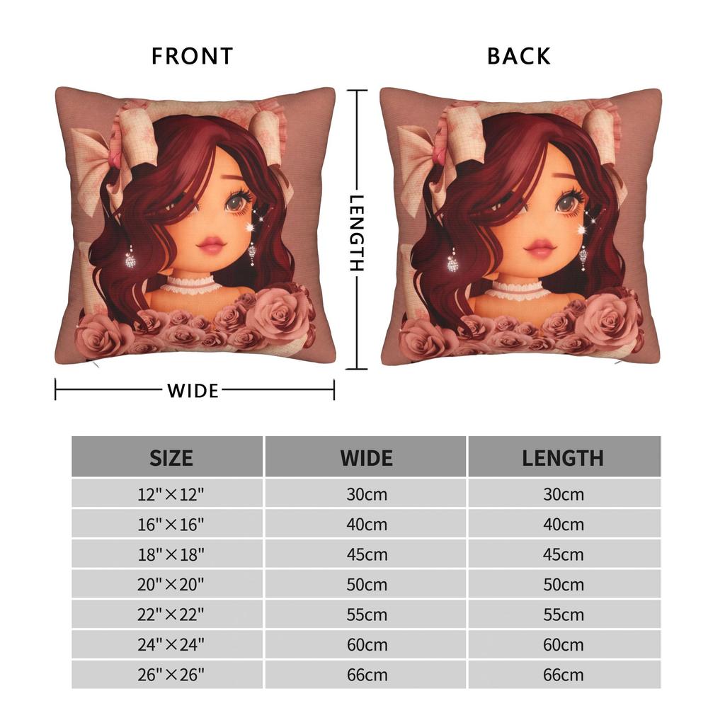 Girls Game Royale High Pillow Cover Graphic Cushion Cover Morden Pillow Case For Office Car Home Decor