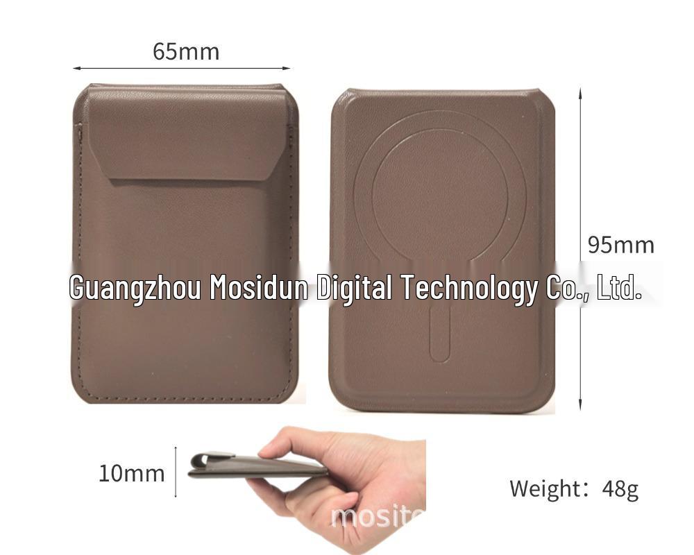 Apple MagSafe Magnetic Card Holder for iPhone 16/15 - PU Leather Wallet Bracket