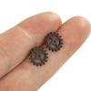 Kinitial Laser carved fashionable stainless steel earrings Pair of steampunk wheel gear  men earings study anniversary gift