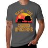 Rettet die pummeligen Einhörner Vintage-Farben Used-Look T-Shirt Thanksgiving Lässiges T-Shirt