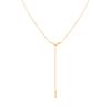 Jewelry, Stainless Steel Flat Cross Chain Y Necklace Collarbone Chain 18K Gold Plated Nc-2033