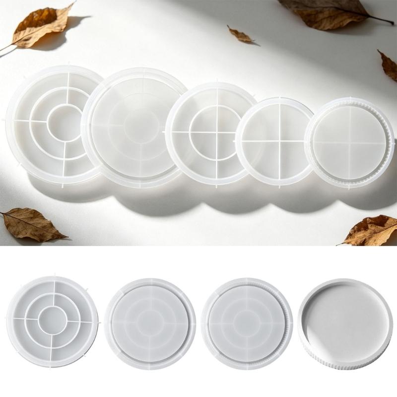 Round Craft Tray Form for Home Candle Tray Projects, Circular Casting Tool for DIY Tray Making, Gift Use and Daily Home Use