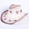 Popular European and American Classic Hollow Western Cowboy Hat Men's and Women's Fashion Vacation Breathable Sunshade Straw Hat