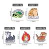 Cute Animals Enamel Pins Cartoon Toad Otters Dog Turtle Wolf Brooch Custom Bag Shirts Lapel Badges Jewelry Gift for Kids Friends