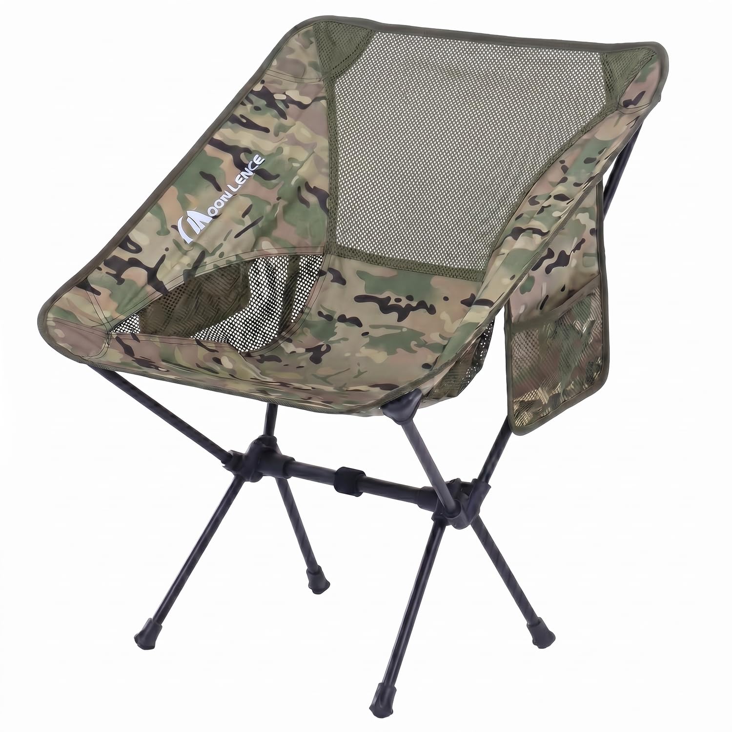 MOON LENCE Outdoor Camping Ultralight 150kg Weight Low with Storage for Camouflage Chair, Foldable, Compact, (907g), Capacity, Chair, Bag, Hiking,