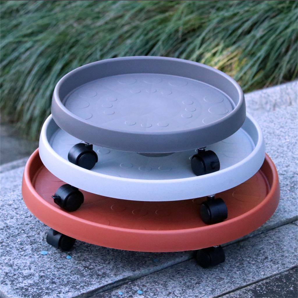 Pflanzenständer mit Rädern Runder Topf-Rollpflanzenständer mit Rädern Schwerlast-Blumentopfregal auf Rollen Wagen