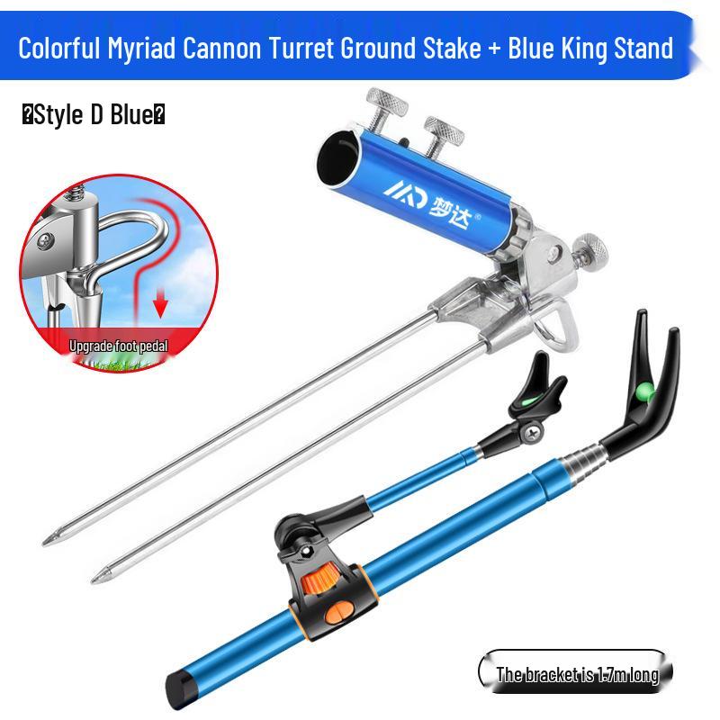 Multi-functional Stainless Steel Fishing Rod Holder and Ground Insert Stand