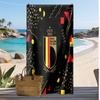 Belgien Fußball Druck Strandtuch Schnelltrocknend Super Saugfähig Weich Badetuch zum Schwimmen Strand Reisen Fan Souvenir Geschenk