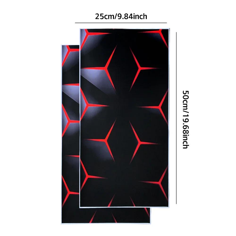 Door Panel Honeycomb Pattern Waterproof Decorative Film Self-adhesive Interior Decoration B Pillar Protector Auto Accessories