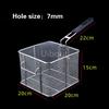 French Fries Frying Basket Net  Food Basket Stainless Steel Fry Frame Square Oil Filter Frying Basket Frying Screen Strainer
