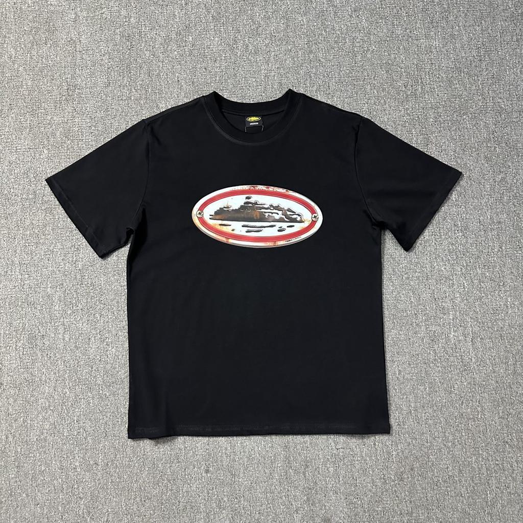 24S cross-border European and American tide brand Alcatraz alphabet pattern logo printing short-sleeved t-shirt men's and women's American high stree