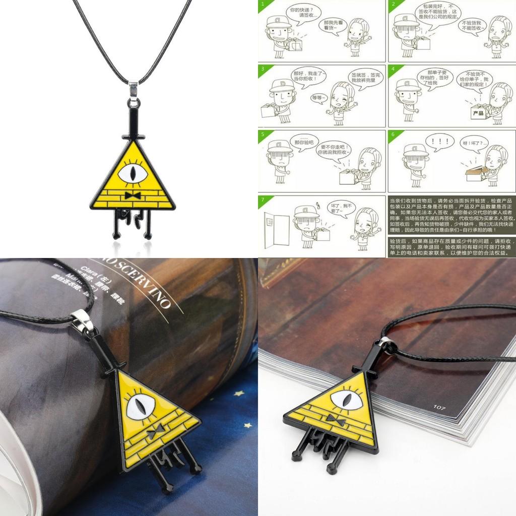 Gravity Falls Bill Pendant Chain In Alloy With Electroplated Finish For Cosplay And Daily Wear