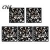 Decorative Wall Panel 5Pcs Hanging Room Divider Panel, Hollow Flower Butterfly Bird Screen, Easy Installation Partition Square for Home Living Office