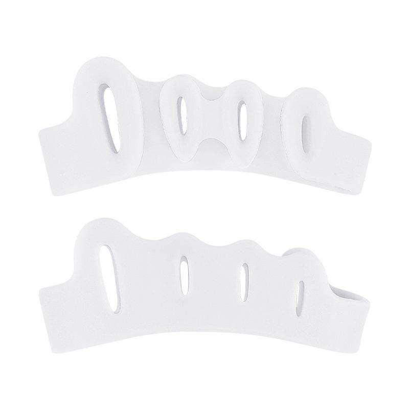 Five-Toe Soft Adjustable Bunion and Overlapping Toe Separator Clip One Size белый