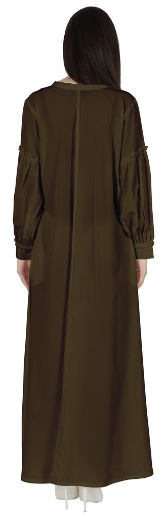 Bimba Women's  Abaya  Islamic Prayer Dress With  Hijab Scarf  Cuff On Sleeve  Muslim