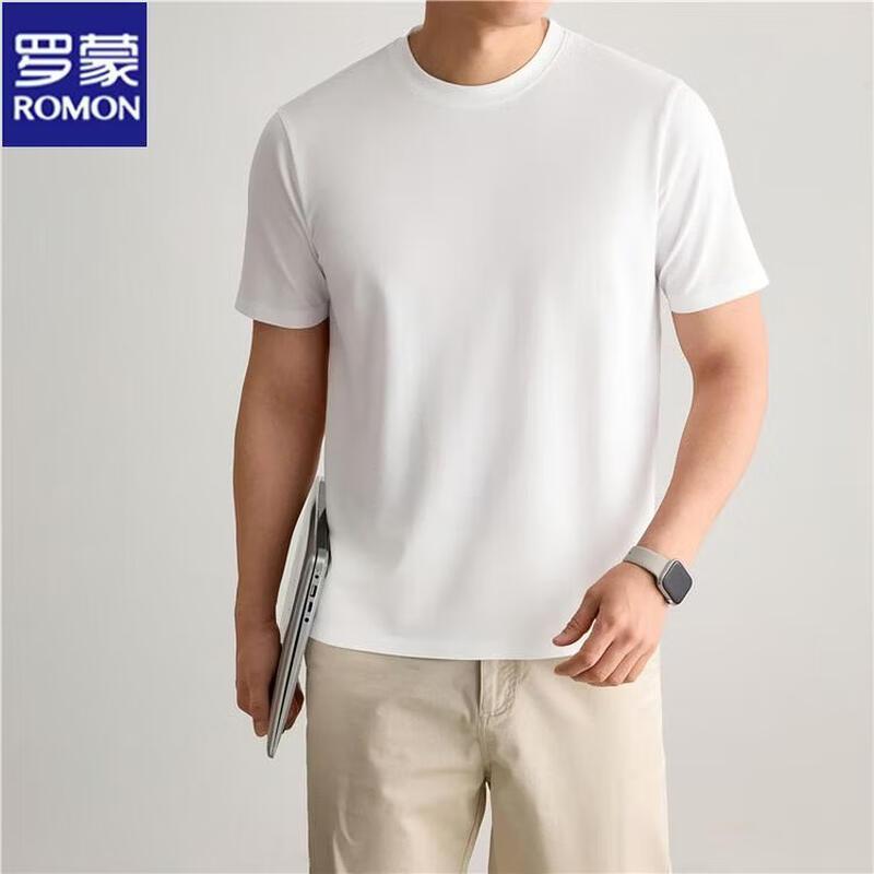 ROMON Men's Lyocell Blend Short Sleeve T-Shirt
