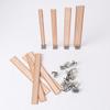 New Double Layer Wood Candle Wicks With Base Candle Wick Core For Homemade Candle Making Supplies Soy Parffin Wax Wood Chip Wick