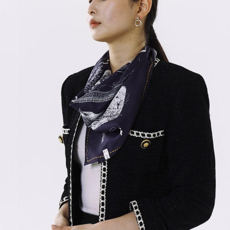 ONSZ Landscape Sketch Silk Scarf