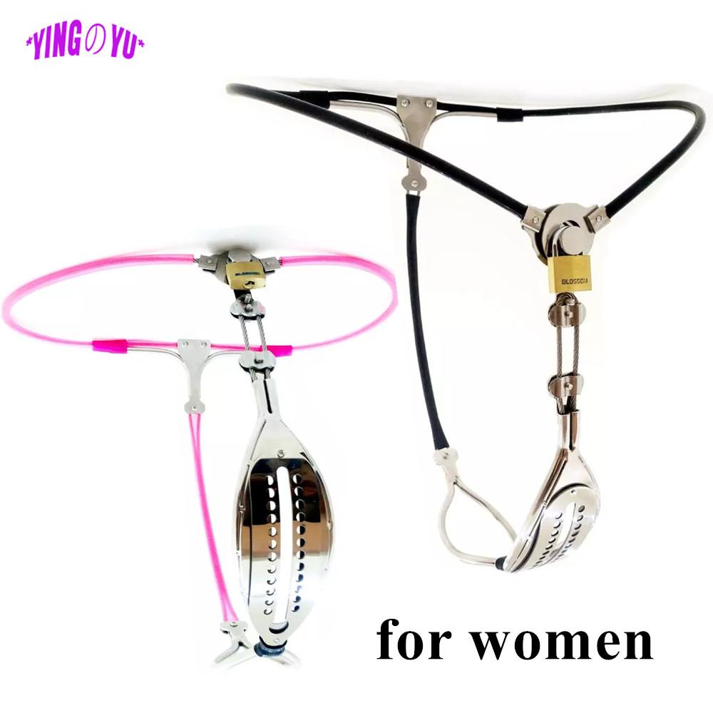 Female Light Weight Leather Chastity Belt Stainless Steel Lock BDSM Bondage Pants Sexy Underwear Sex Toys for Women Couples Game