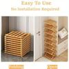 Bamboo Shoe Rack, Foldable Space Saving Shelves for Home and Bedroom - Interior Entry Storage Free Footed Shoe Narrow Shelf
