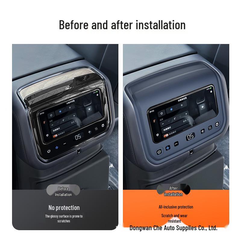 Silicone Protective Sticker for Zeekr 9X Fridge Control Panel - Anti-Scratch Car Interior Accessory