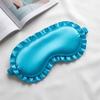 Breathable Silk Ruffle Sleep Eye Mask Soft Texture Blackout Eye Patches  For Woman