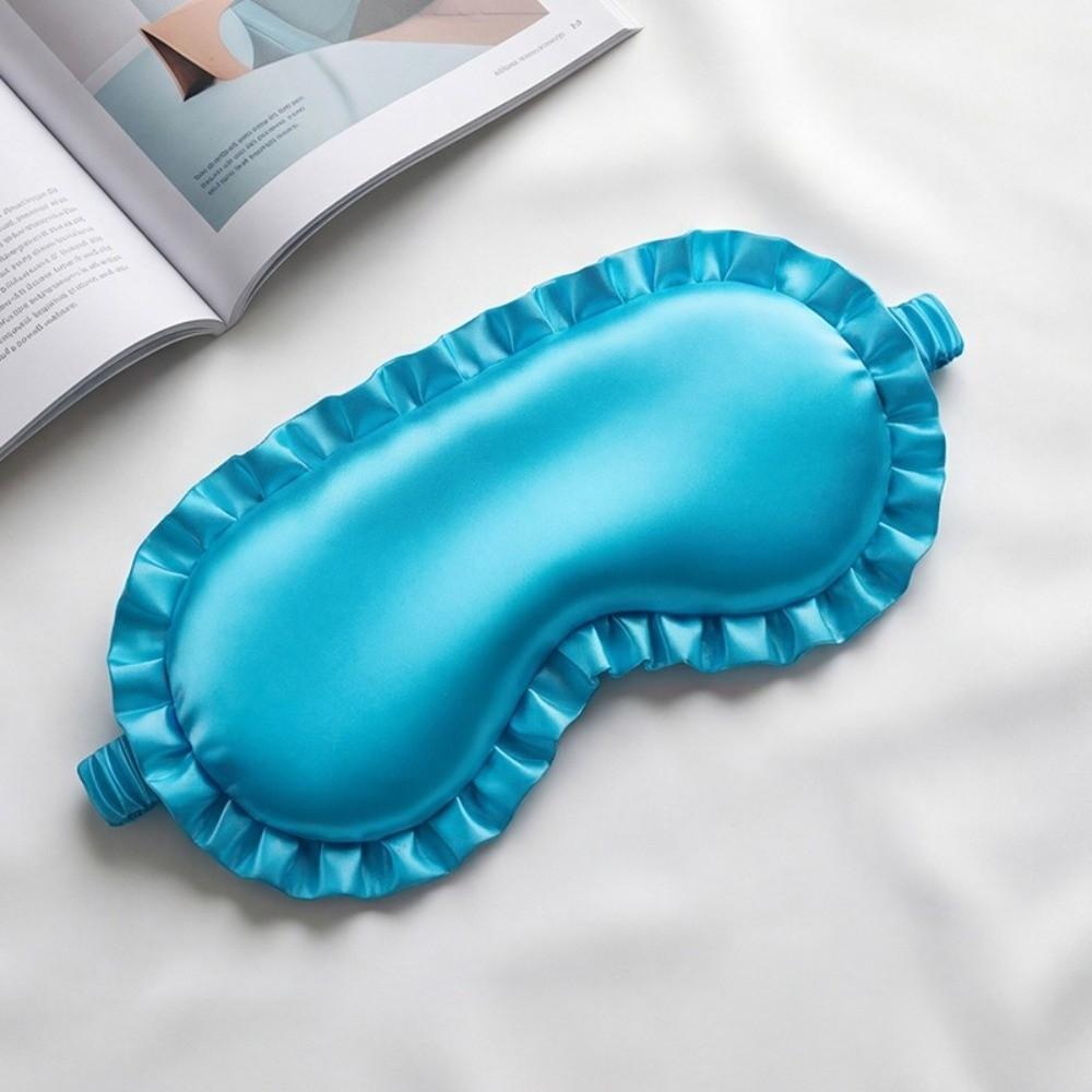 Breathable Silk Ruffle Sleep Eye Mask Soft Texture Blackout Eye Patches For Woman