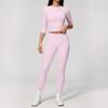 Ze Innovation brushed yoga outfit set for women, high-intensity outdoor fitness tight sports quick-dry set for women