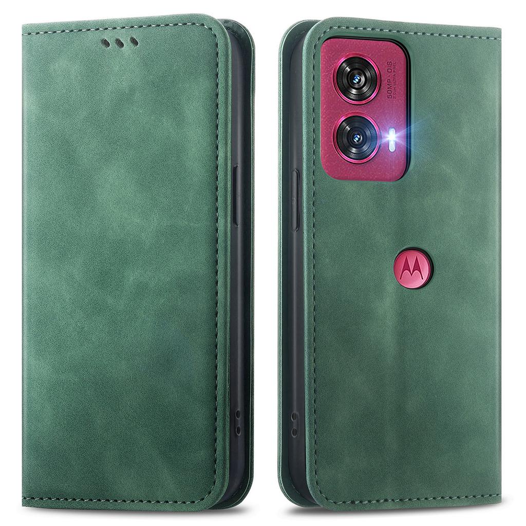 For Motorola Edge 50 Fusion 5G Card Slots Case Skin-Touch PU Leather Phone Cover