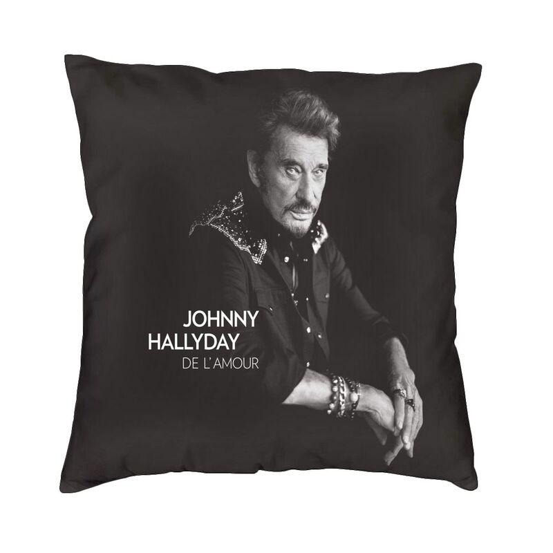Johnny Hallyday Pillow Home Decor Fashion French Rock Singer Cushions for Sofa Square Pillowcase