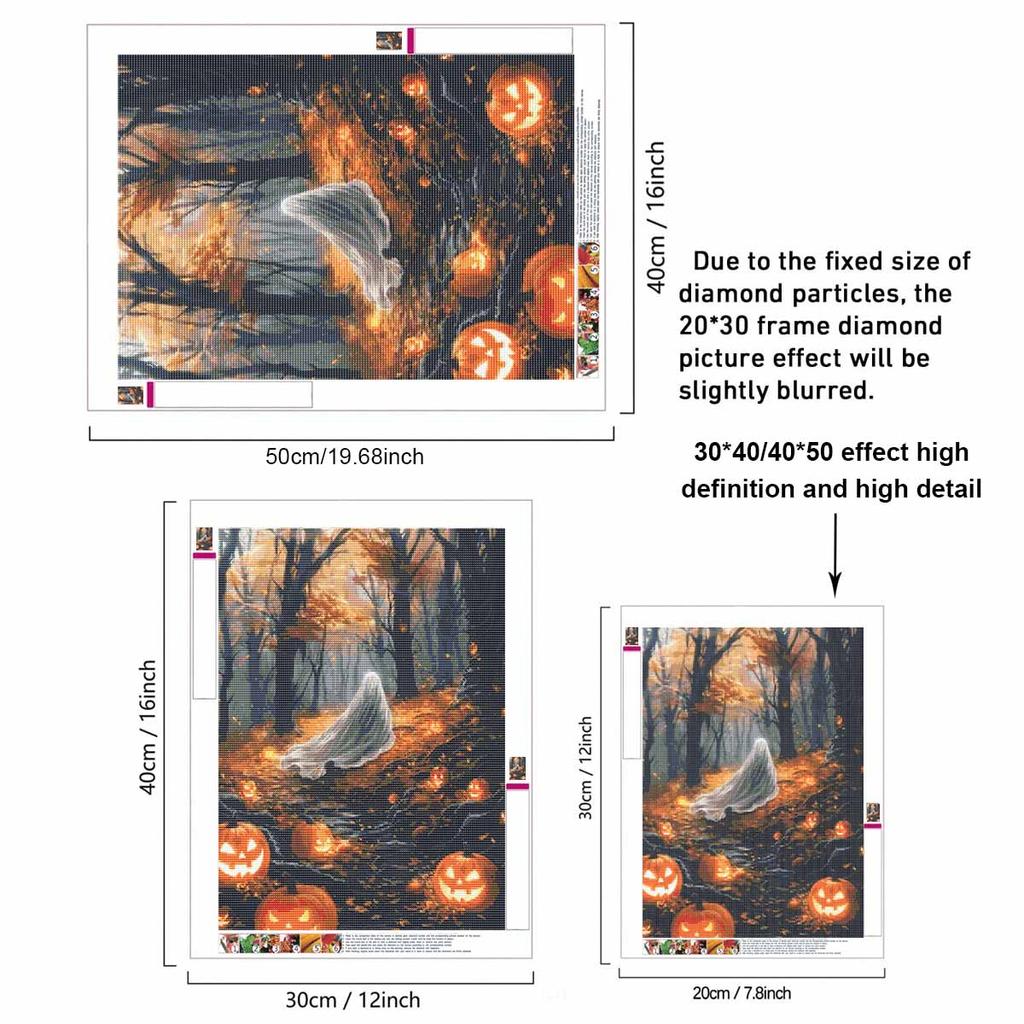 DIY Diamond Painting Canvas Autumn Forest Pumpkin Design 5D Full Drill Art Creative Leisure Craft Home Decor For Wall Art Gift