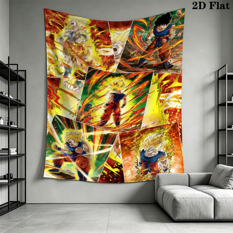 Dragon Ball Wall Tapestry Aesthetic Wall Hanging Printed Fabric Blanket Decorative Tapestries For Bedroom Living Room Home Decor