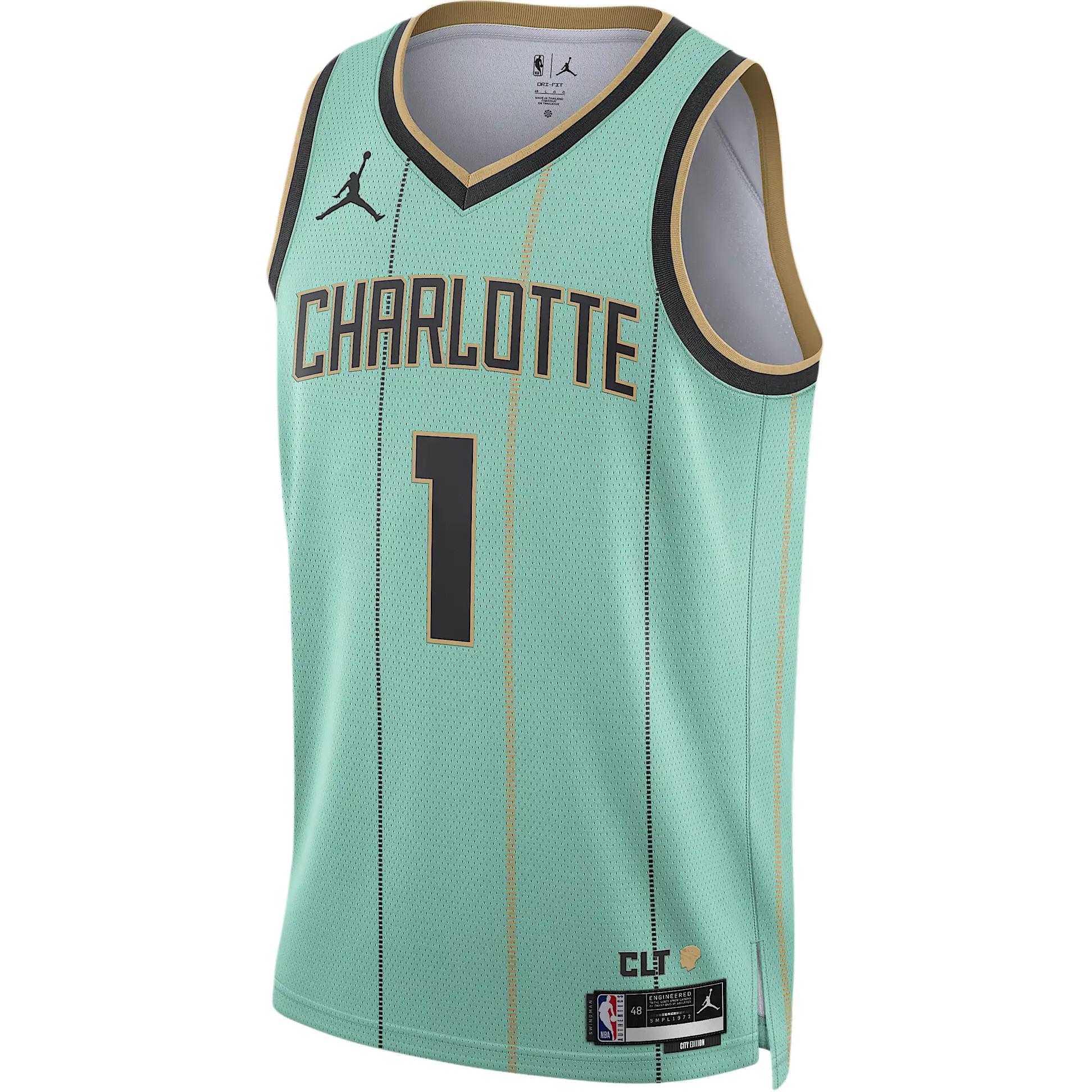 

Новая майка Jordan LaMelo Ball Charlotte Hornets 2024/25 City Edition для мужчин Jordan Dri FIT Nba Swingman FQ4336-356 M (44)