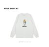 2024 Trendy Korean Cartoon Print Unisex Cuffed Long Sleeve T-shirt for Autumn/Winter